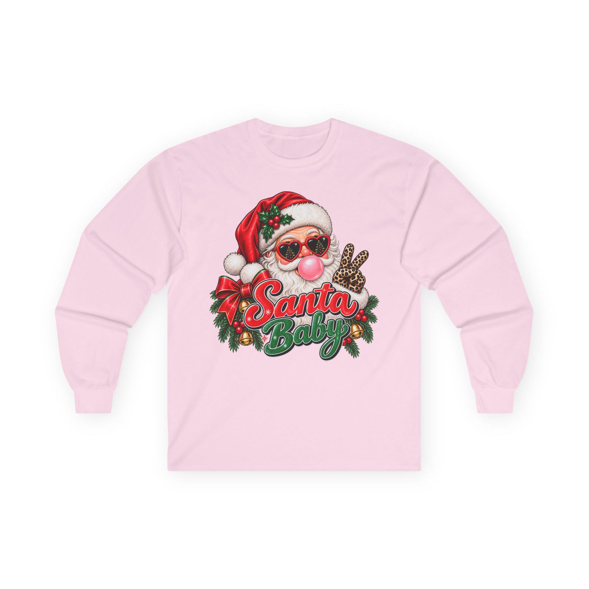 Santa Baby Christmas Long Sleeve Shirt | Cute Retro Santa Holiday Tee