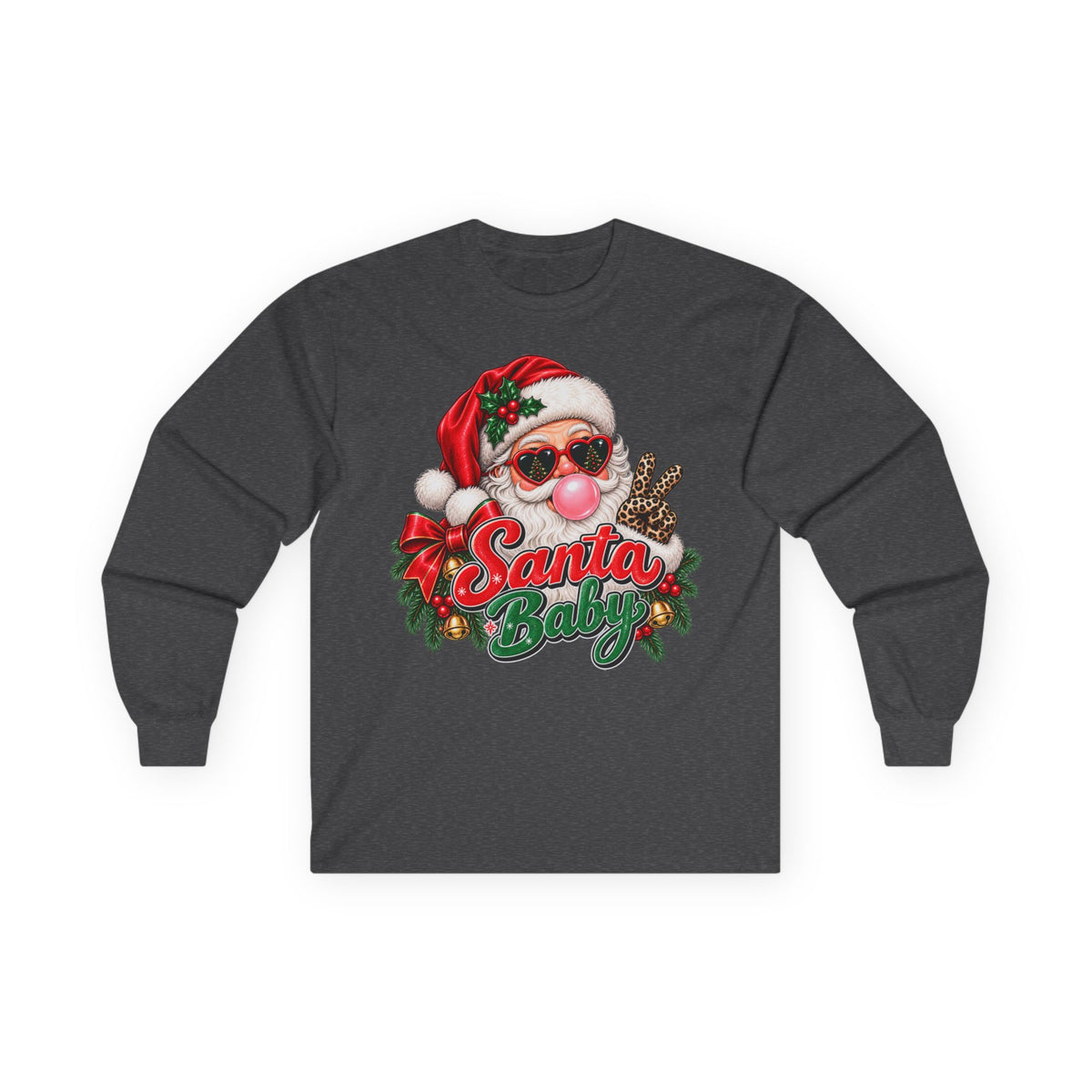 Santa Baby Christmas Long Sleeve Shirt | Cute Retro Santa Holiday Tee