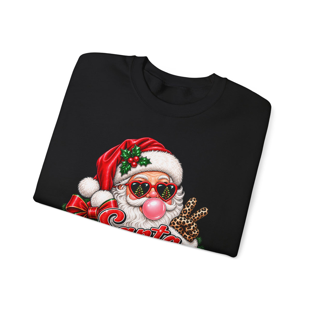 Santa Baby Crewneck Sweatshirt – Retro Santa Bubblegum Christmas Pullover