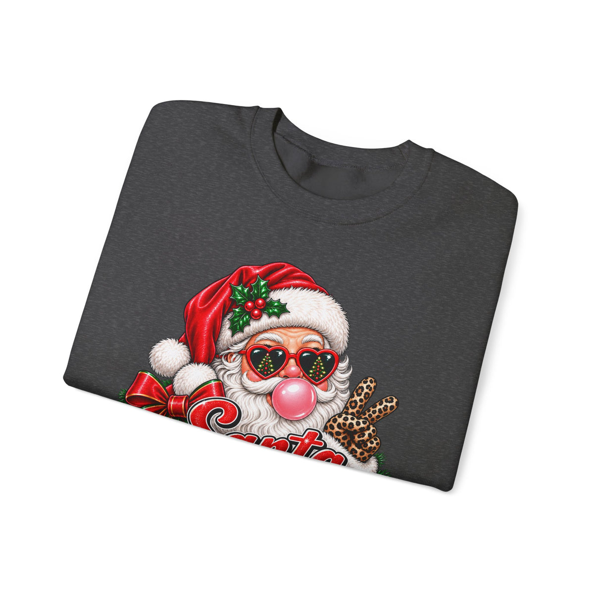 Santa Baby Crewneck Sweatshirt – Retro Santa Bubblegum Christmas Pullover