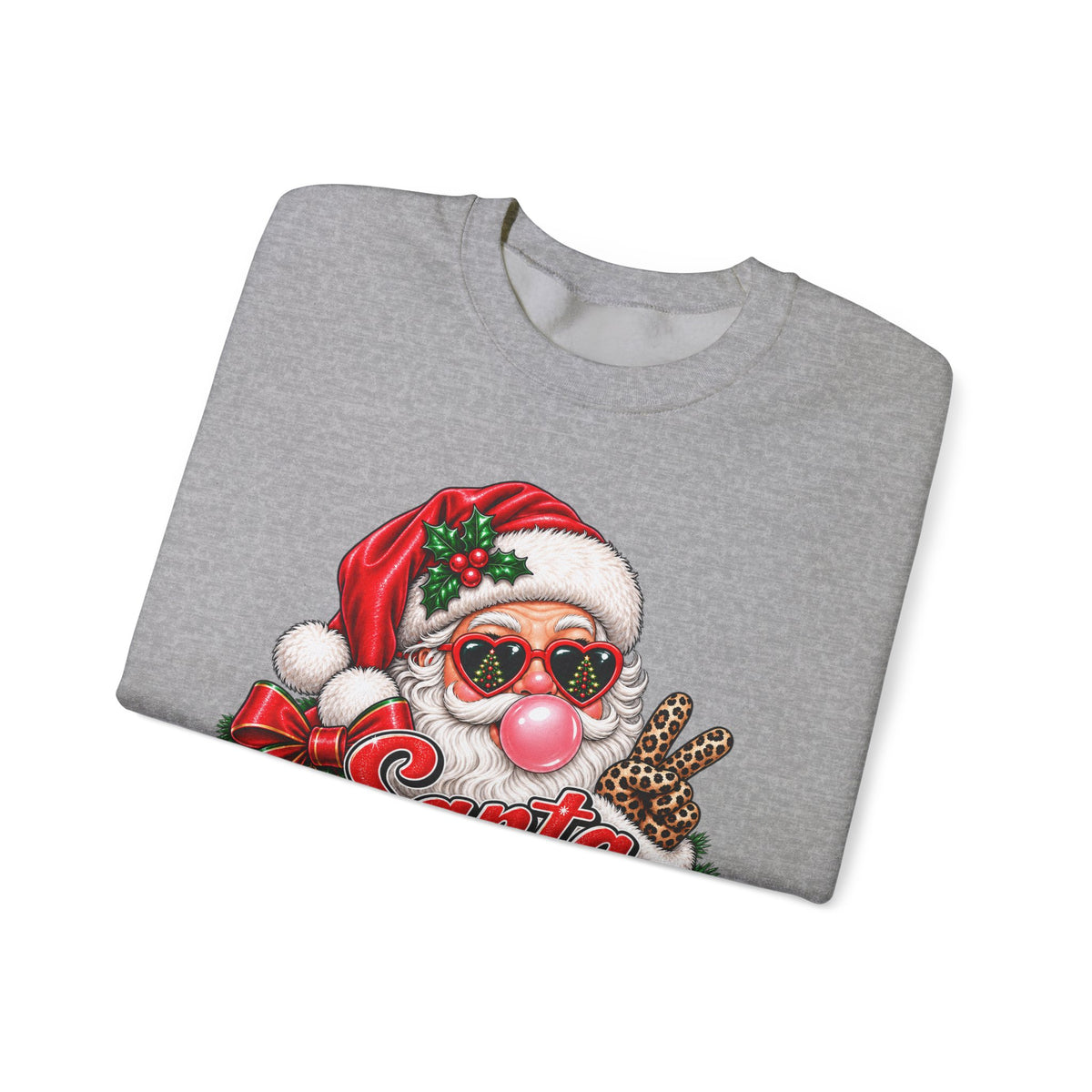 Santa Baby Crewneck Sweatshirt – Retro Santa Bubblegum Christmas Pullover