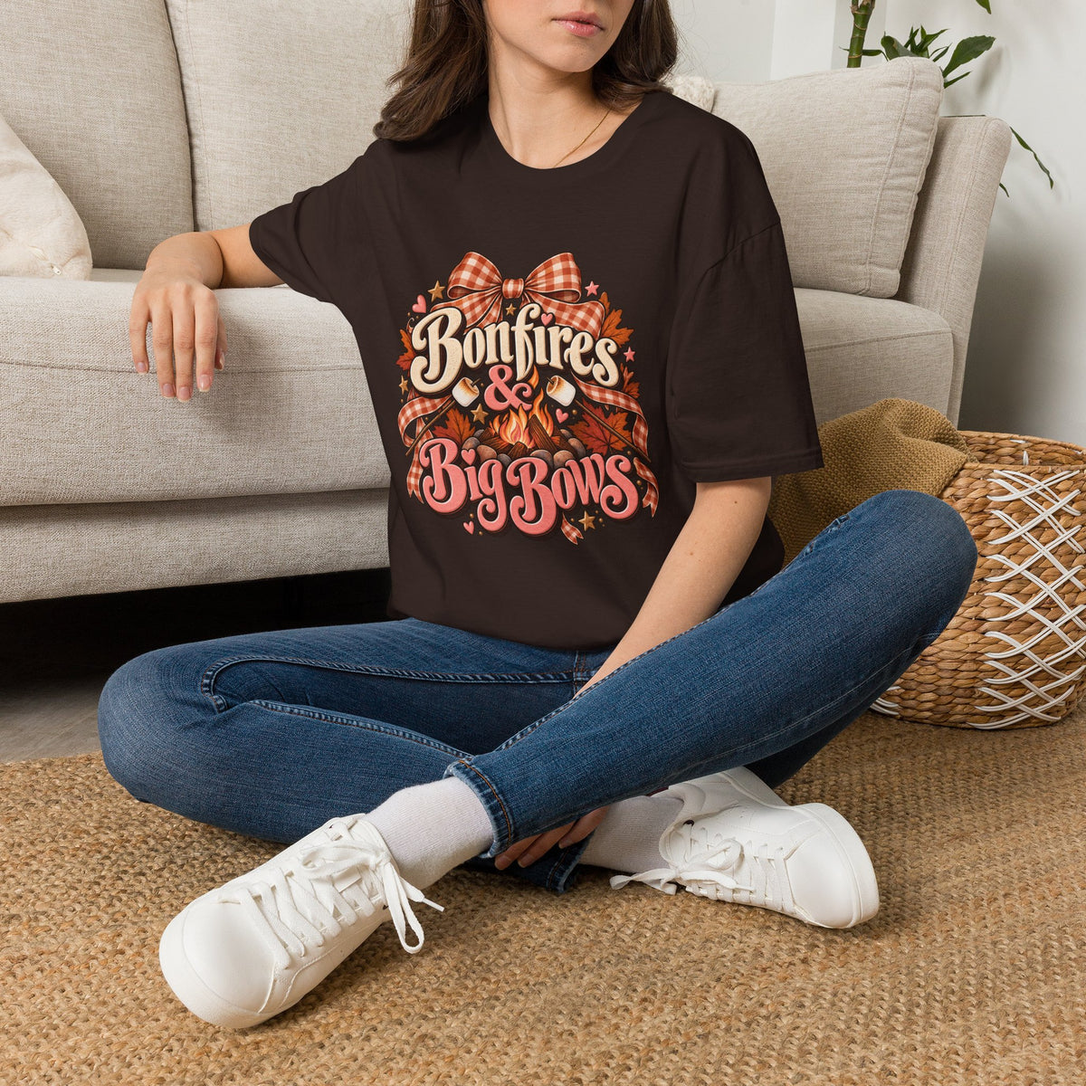Bonfires & Big Bows Fall Graphic Tee